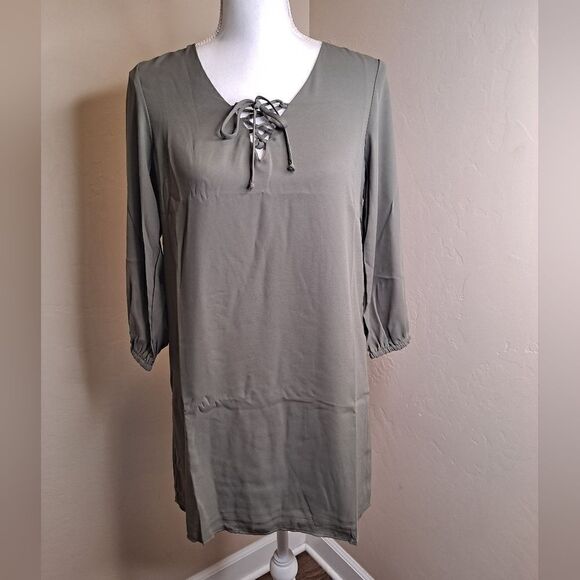 Three Eighty Two Dresses & Skirts - THREE EIGHTY TWO- Penelope Lace Up Mini in Military Size XS New with tags.